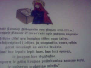 Malda į Šv. Hildegardą lietuviškai